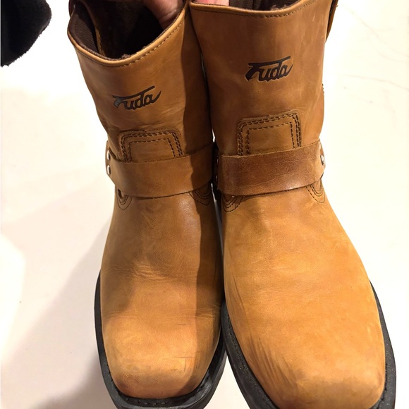 Men's Tan Leather Boots - Picture 6 of 9